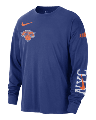 Мужская футболка New York Knicks Courtside City Edition Nike NBA Max90 Long-Sleeve