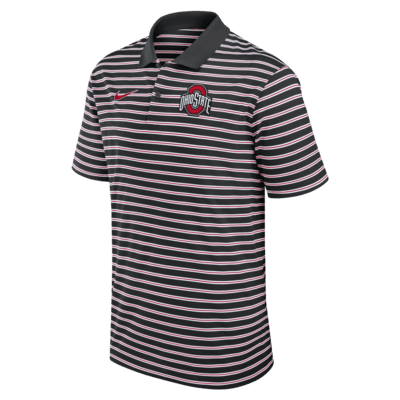 Polo universitario Nike Dri-FIT para hombre Ohio State Buckeyes Primetime Victory Striped