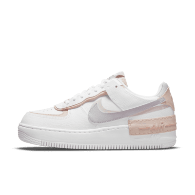 nike air force 1 shadow white and pink sneakers