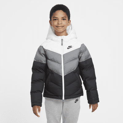 nike puffer jacket tan