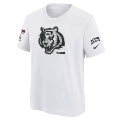 Playera Nike Dri-FIT de la NFL para niños talla grande Cincinnati Bengals Salute to Service Primary Edge Legend