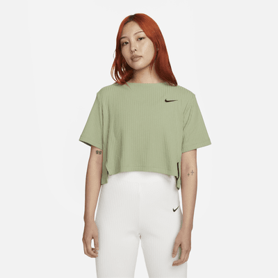 Nike Sportswear Women's Ribbed Jersey Short-Sleeve Top. Nike VN