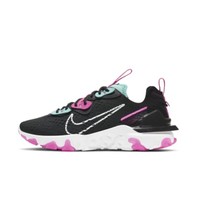 pink and black nike react