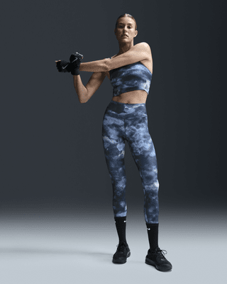 Женские тайтсы Nike One High-Waisted 7/8 Printed Leggings