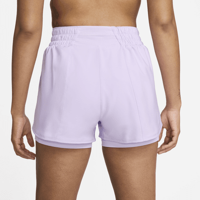 Shorts 2 en 1 Dri-FIT de tiro alto de 8 cm para mujer Nike One