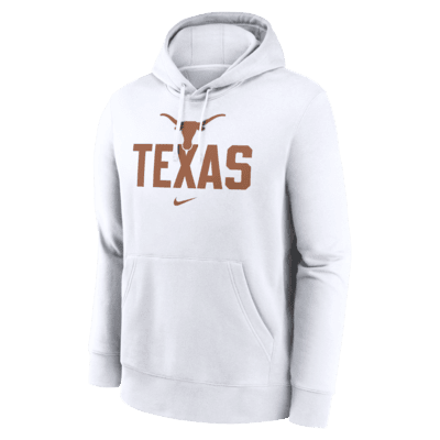 Sudadera con gorro sin cierre universitaria Nike para hombre Texas Longhorns Primetime Club Campus