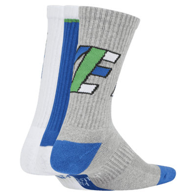 Nike Everyday Kids' Cushioned Crew Socks (3 Pairs)