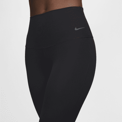 Nike Zenvy Rib Women's Gentle-Support High-Waisted Full-Length Flared Leggings