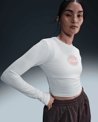 long sleeve nike crop