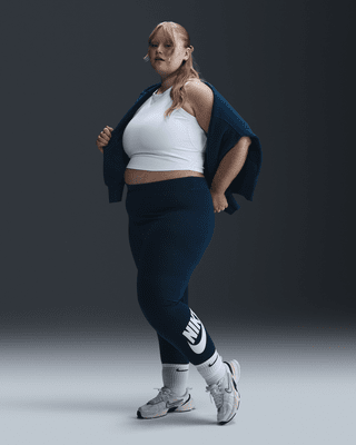 Женские тайтсы Nike Sportswear Classics High-Waisted Graphic Leggings (Plus Size)