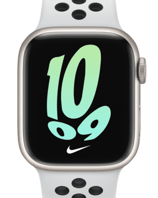 Apple Watch Series 7 (GPS Cellular) With Nike Sport Band 41mm Midnight Aluminium Case. Nike