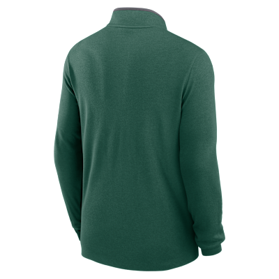 Playera de manga larga Nike Dri-FIT de la NFL de medio cierre para hombre Green Bay Packers Logo Victory