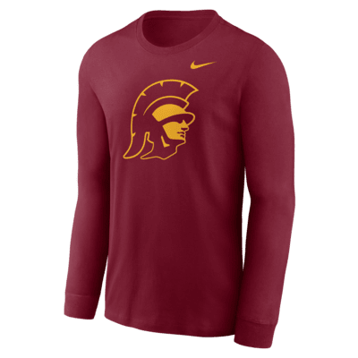 Playera de manga larga universitaria Nike para hombre USC Trojans Alternate Logo