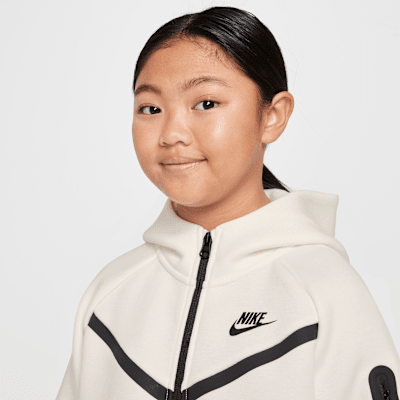 Nike Sportswear Tech Fleece Big Kids' (Girls') Full-Zip Hoodie