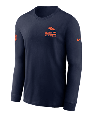 Мужская футболка Denver Broncos Sideline Team Issue Nike Dri-FIT NFL Long-Sleeve