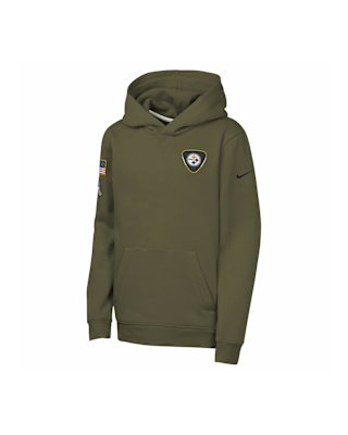 Детское худи Nike Club Fleece NFL Pittsburgh Steelers Big Kids' "Salute to Service" Pullover Hoodie