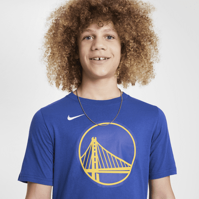 Golden State Warriors Essential Older Kids' (Boys') Nike NBA Logo T-Shirt