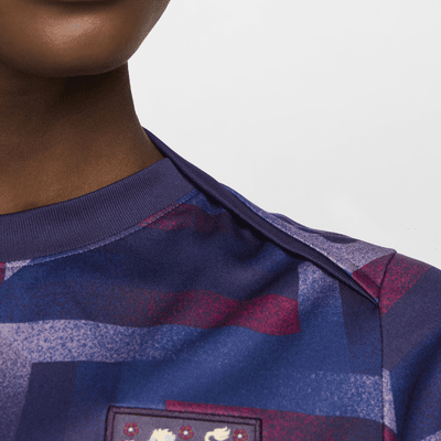 Haut de foot d'avant-match à manches courtes Nike Dri-FIT Angleterre Academy Pro pour femme