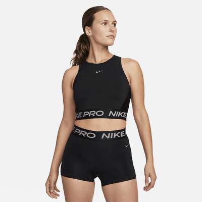 Nike Pro Dri-FIT Women's Cropped Training Tank Top, XS - 2XL, Black/Iron  Grey/White/White, X-Small : : Clothing, Shoes & Accessories