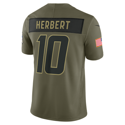 Justin Herbert Los Angeles Chargers Salute to Service Men's Nike Dri-FIT NFL Limited Jersey