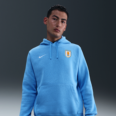 Sudadera de fútbol con gorro sin cierre Nike para hombre Uruguay Club