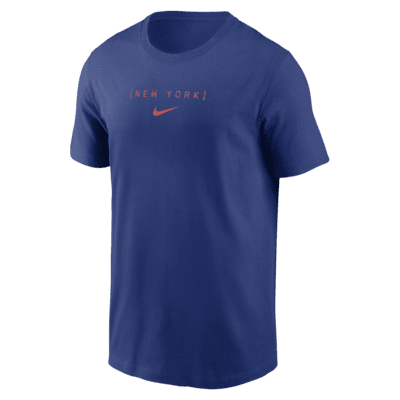 New York Mets Large Logo Back Stack Men's Nike MLB T-Shirt