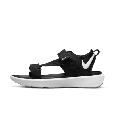 women's nike black and white flip flops