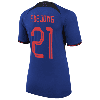 Netherlands National Team 2022/23 Stadium Away (Frenkie de Jong) Women's Nike Dri-FIT Soccer Jersey