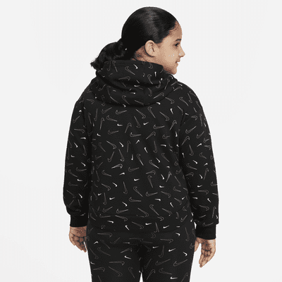 Nike Sportswear Big Kids' (Girls') Printed Fleece Hoodie (Extended Size)