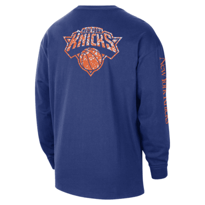 Playera de manga larga Max90 Nike de la NBA para hombre New York Knicks Courtside