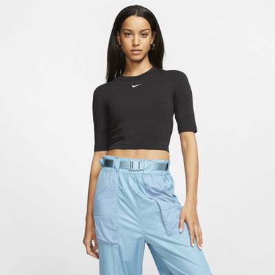 women's nike sportswear essential crop long sleeve top