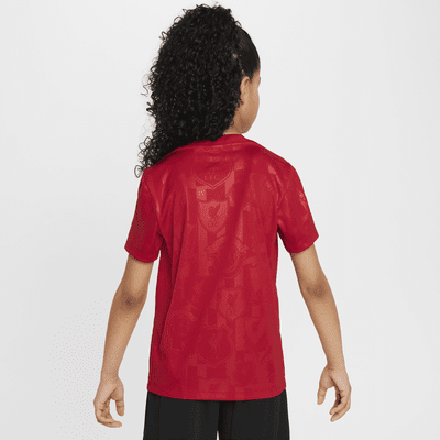 Liverpool F.C. Academy Pro Older Kids' Nike Dri-FIT Football Pre-Match Short-Sleeve Top