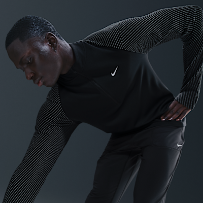 Nike Dri-FIT Laufoberteil mit Halbreißverschluss und reflektierenden Akzenten (Herren)