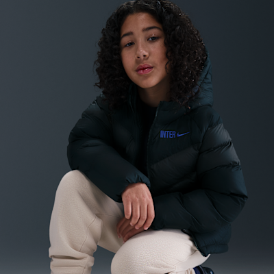 Fotbollshuvjacka Nike med syntetfoder för ungdom Inter Milan