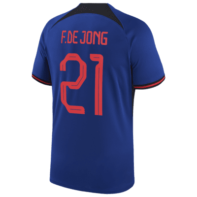 Netherlands National Team 2022/23 Stadium Away (Frenkie de Jong) Big Kids' Nike Dri-FIT Soccer Jersey