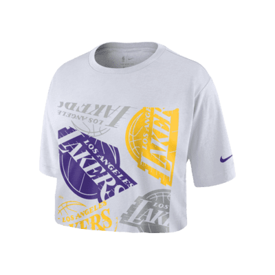 Lakers Logo Nike Nba Crop T Shirt Fur Damen Nike At
