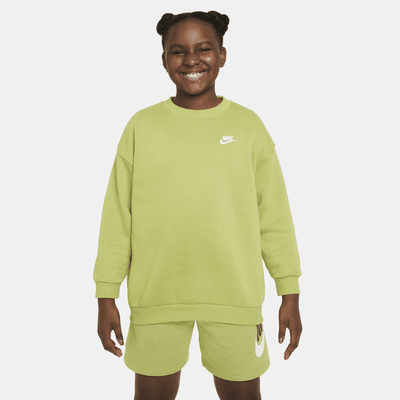 Nike Sportswear Club Fleece Big Kids' (Girls') Oversized Sweatshirt (Extended Size)