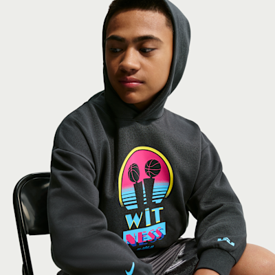 Sudadera con gorro sin cierre para niños talla grande de LeBron "Miami Twice"