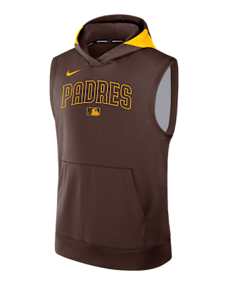 Мужское худи San Diego Padres Authentic Collection Men’s Nike Dri-FIT MLB Sleeveless Pullover Hoodie