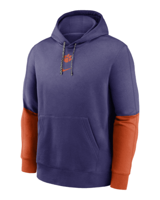 Мужское худи Clemson Tigers Sideline Team Issue Club Nike College Pullover Hoodie