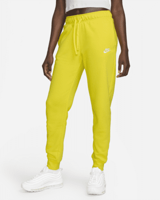 nike men's sportswear club fleece joggers yellow