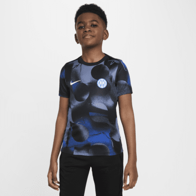 Inter Milan Academy Pro Nike Dri-FIT warming-upvoetbaltop met korte mouwen voor kids