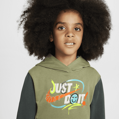 Conjunto de dos piezas de sudadera sin cierre para niños talla pequeña Nike Sportswear "Express Yourself"