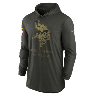 Minnesota Vikings Salute to Service Sideline Men’s Nike Dri-FIT NFL Long-Sleeve Hooded Top