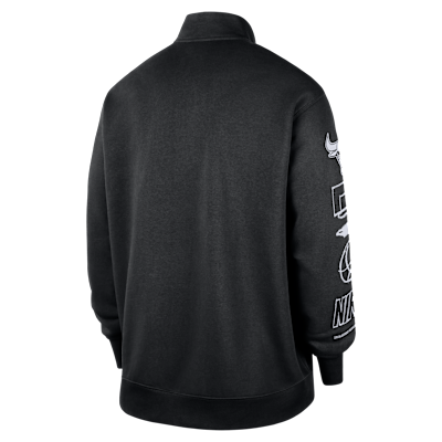 NBA Club-tröja med 1/2-Zip Chicago Bulls Courtside Nike för män