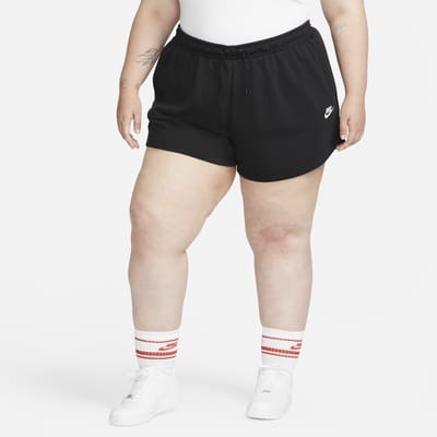 white plus size nike shorts