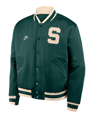 Мужская куртка Michigan State Legacy Nike College Full-Snap Bomber