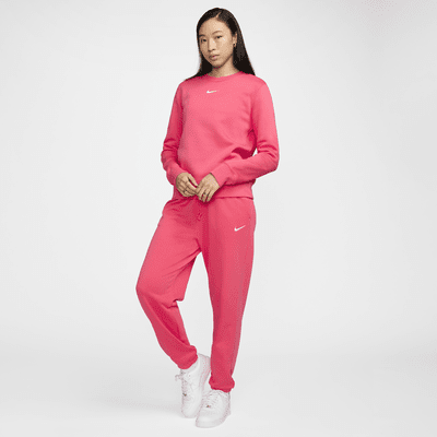 กางเกงซ้อมกีฬาผ้าเฟรนช์เทรีเอวสูงขนาดโอเวอร์ไซส์ผู้หญิง Nike Sportswear Phoenix Fleece