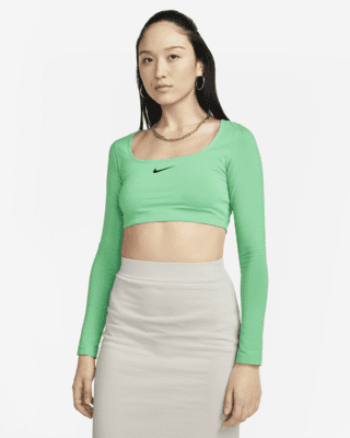 Nike Sportswear Women's Long-Sleeve Crop Top. Nike LU