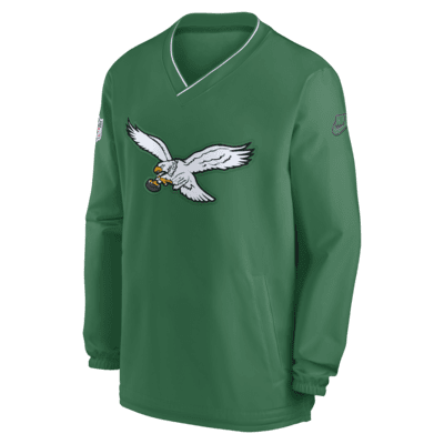 Playera rompevientos de manga larga de la NFL Nike para hombre Philadelphia Eagles Logo